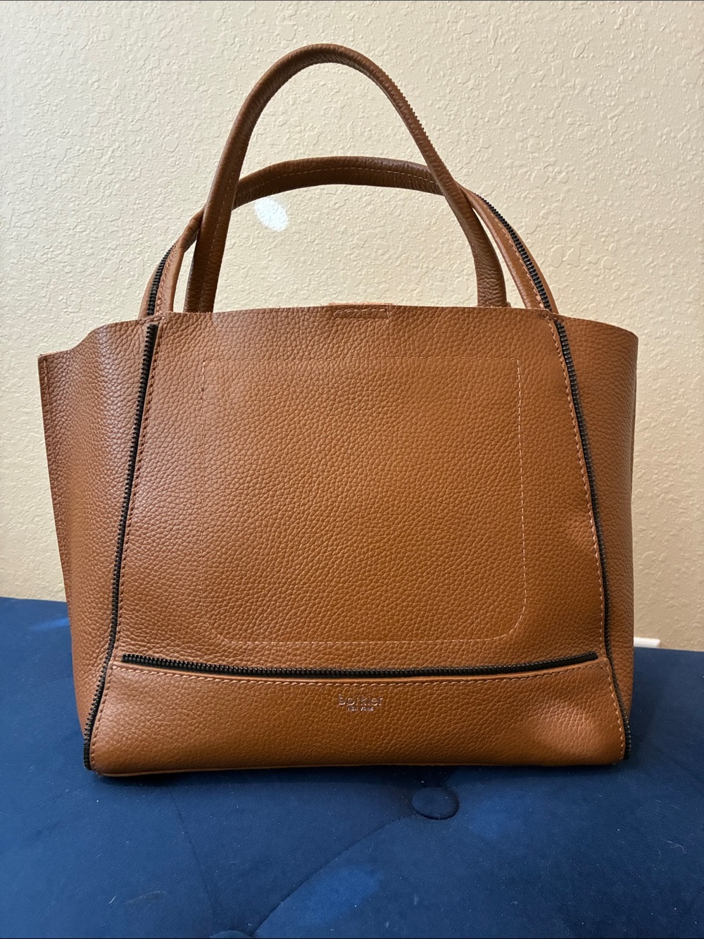 Brown Leather Tote Handbag - Classic Everyday Carry, Shoulder Strap